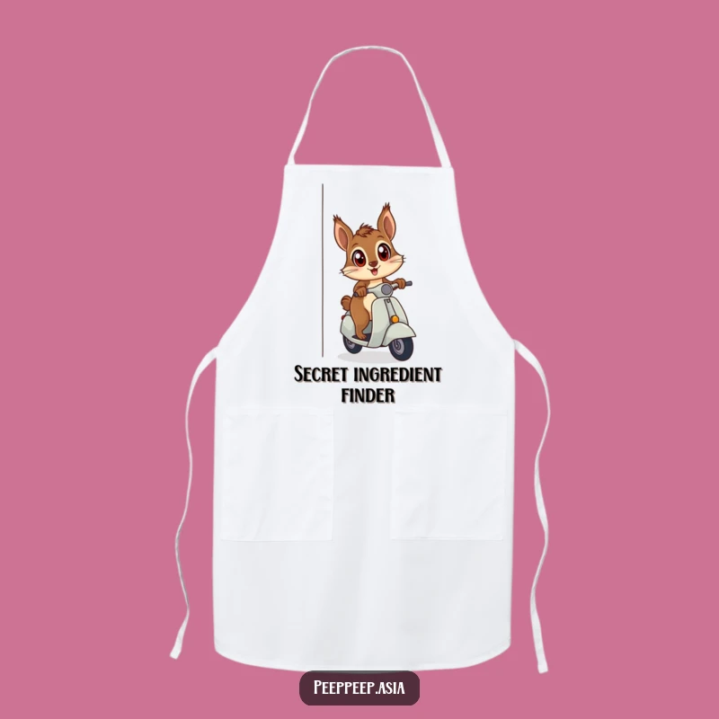 Funny Squirrel Scooter Corner Apron: A Hilarious Gift for Kitchen Explorers