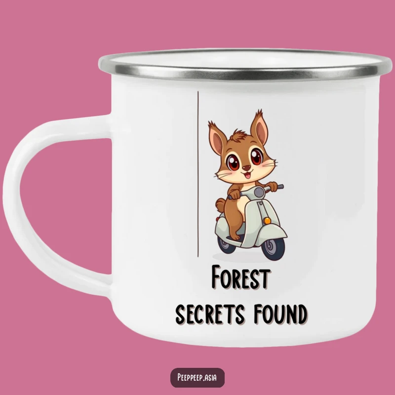 Funny Squirrel Scooter Corner Camping Mug: Hilarious Outdoor Gift for Adventurers