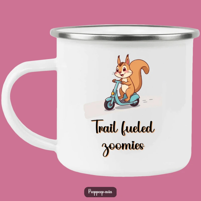 Funny Squirrel Scooter Camping Mug - Hilarious Adventure Companion