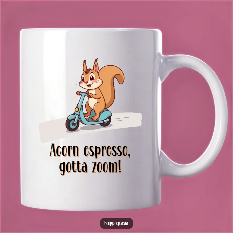 Funny Squirrel Scooter Rider Mug - Hilarious Gift for Animal Lovers