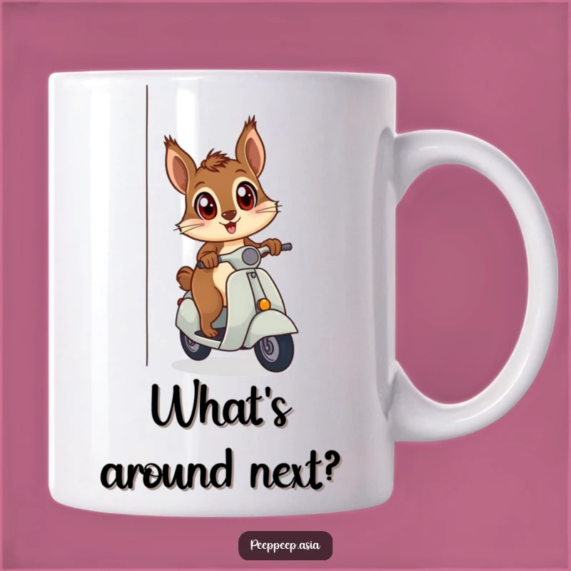 Funny Squirrel Scooter Corner Mug: The Perfect Hilarious Gift for Curious Critter Fans