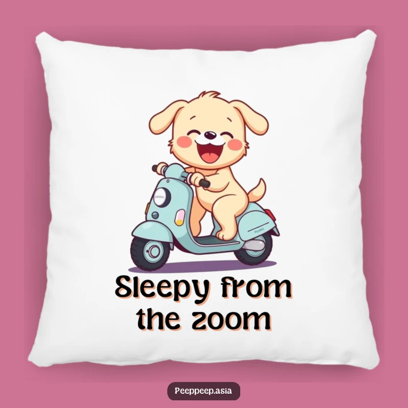 Funny Puppy Scooter Pillow - Comfy Cuteness and Hilarious Snuggles