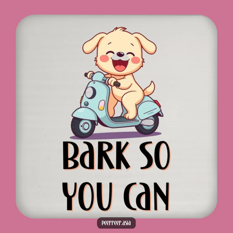 Funny Puppy Scooter Coasters - Hilarious Protection for Your Table