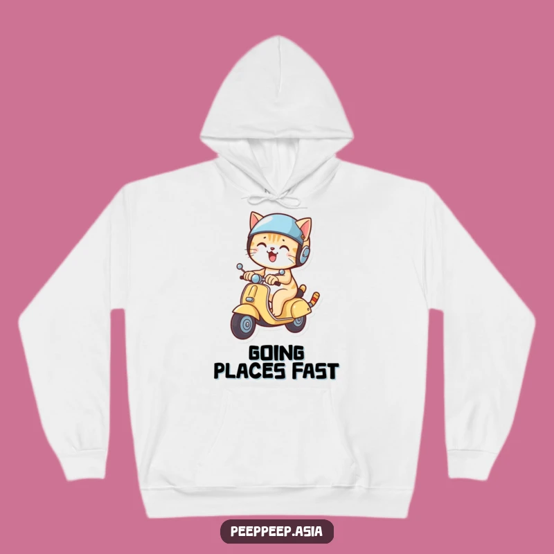Cozy Funny Cat Scooter Helmet Hoodie: The Ultimate Humorous Gift for Comfort Lovers