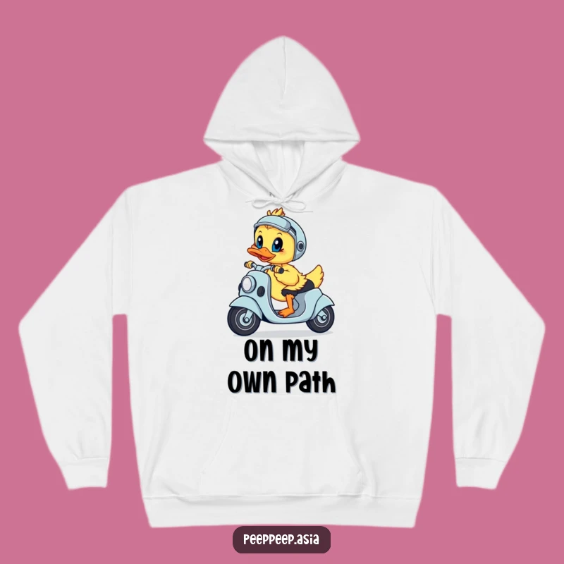 Funny Duckling Scooter Hoodie - Cozy and Determinedly Hilarious