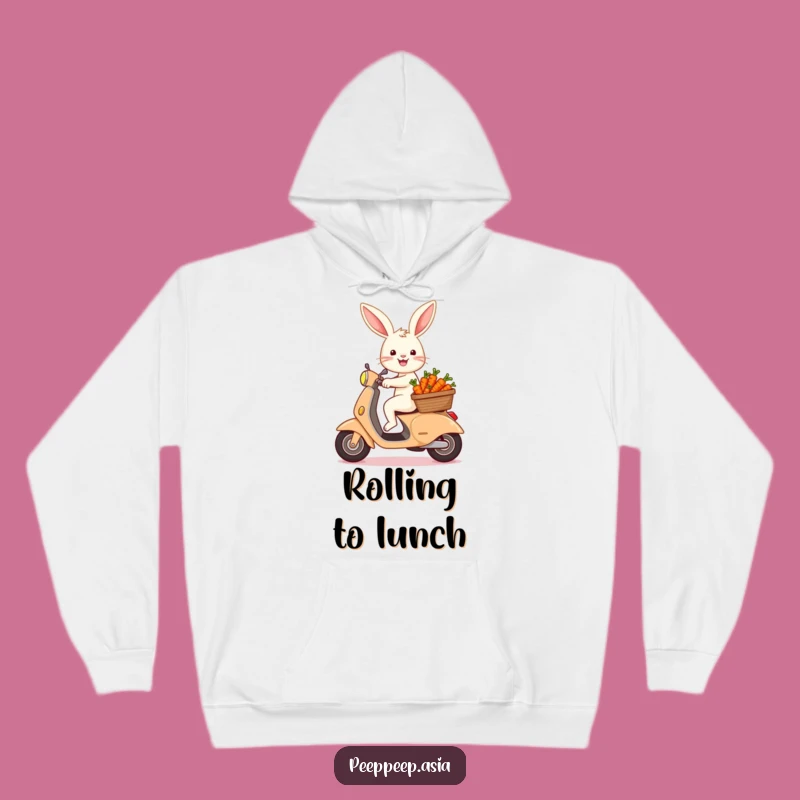 Cozy Funny Bunny Scooter Carrot Hoodie: The Ultimate Humorous Gift for Comfort