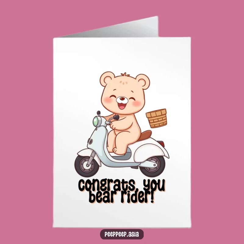 Free Printable Congrats Card: Happy Bear! A Speedy Downloadable Gift