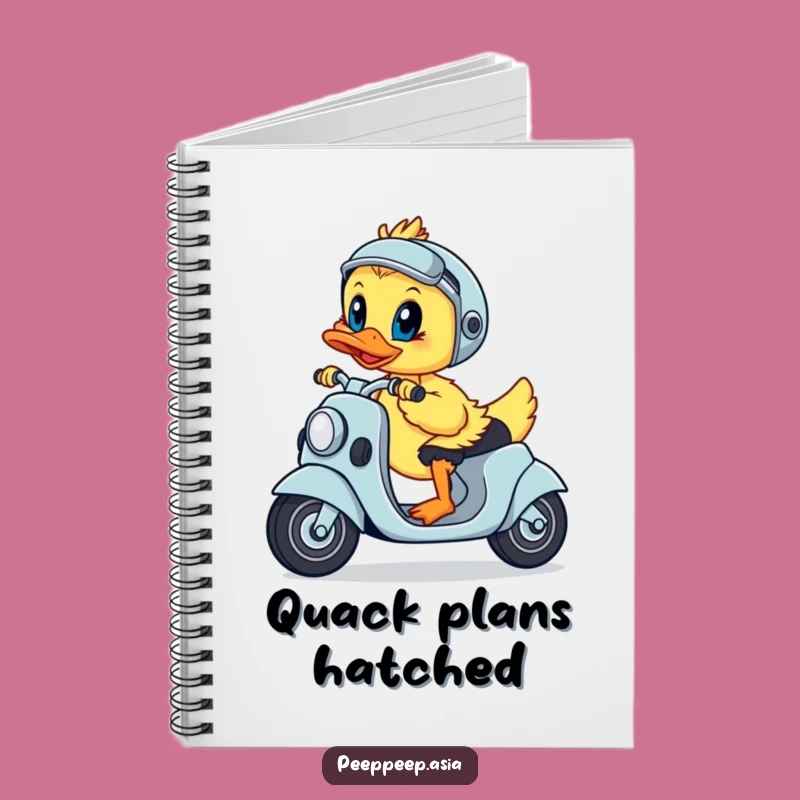 Funny Duckling Scooter Notebook - Hilarious Journal for Focused Minds