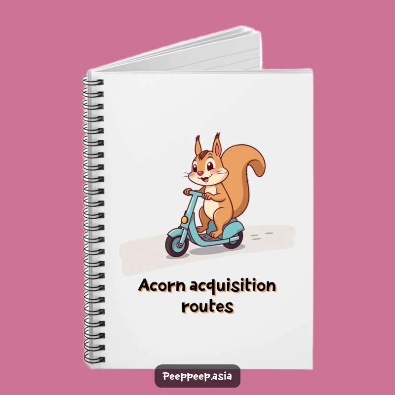 Funny Squirrel Scooter Notebook - Hilarious Journal for Your Ideas