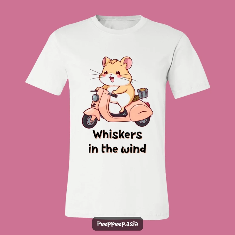 Funny Hamster Scooter Whiskers T-Shirt: Hilarious Gift for Adorable Rodent Enthusiasts