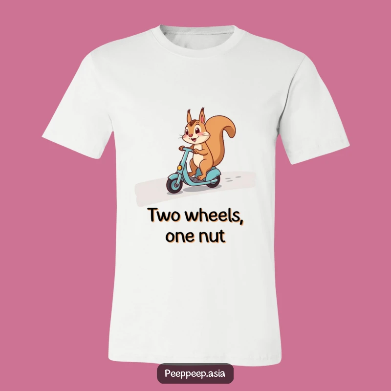 Funny Squirrel Scooter T-Shirt - A Hilarious Ride for Your Wardrobe
