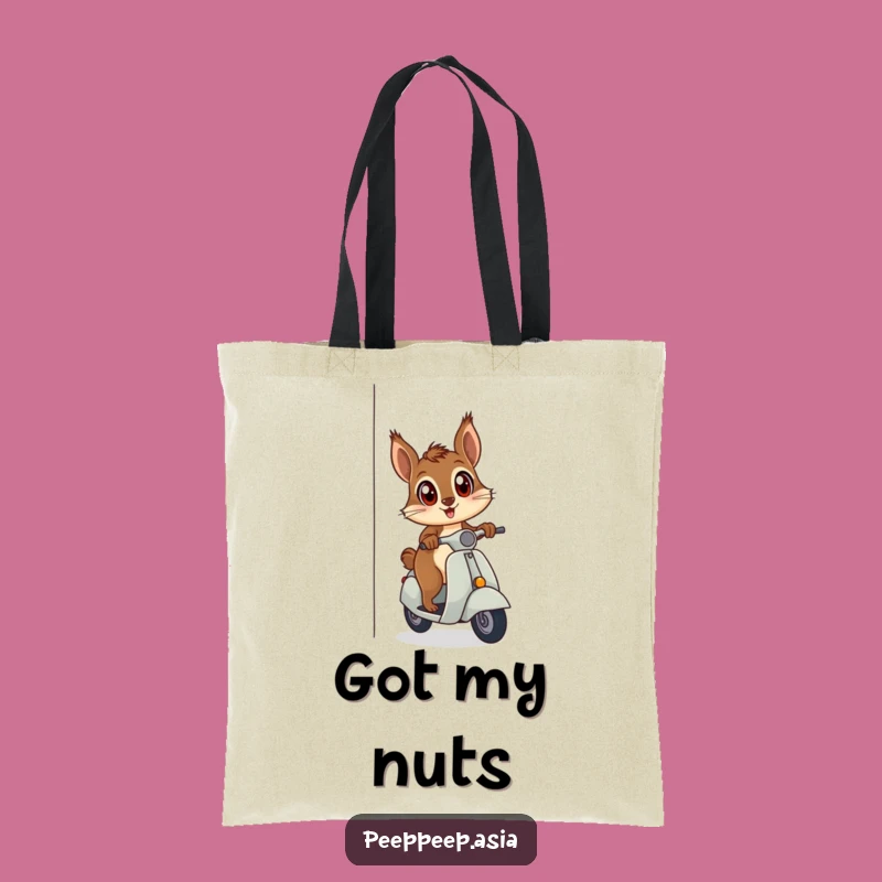 Funny Squirrel Scooter Corner Tote Bag: A Hilarious Gift for Nature Lovers